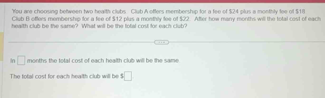 you are choosing between two health clubs. club a offers membership for…