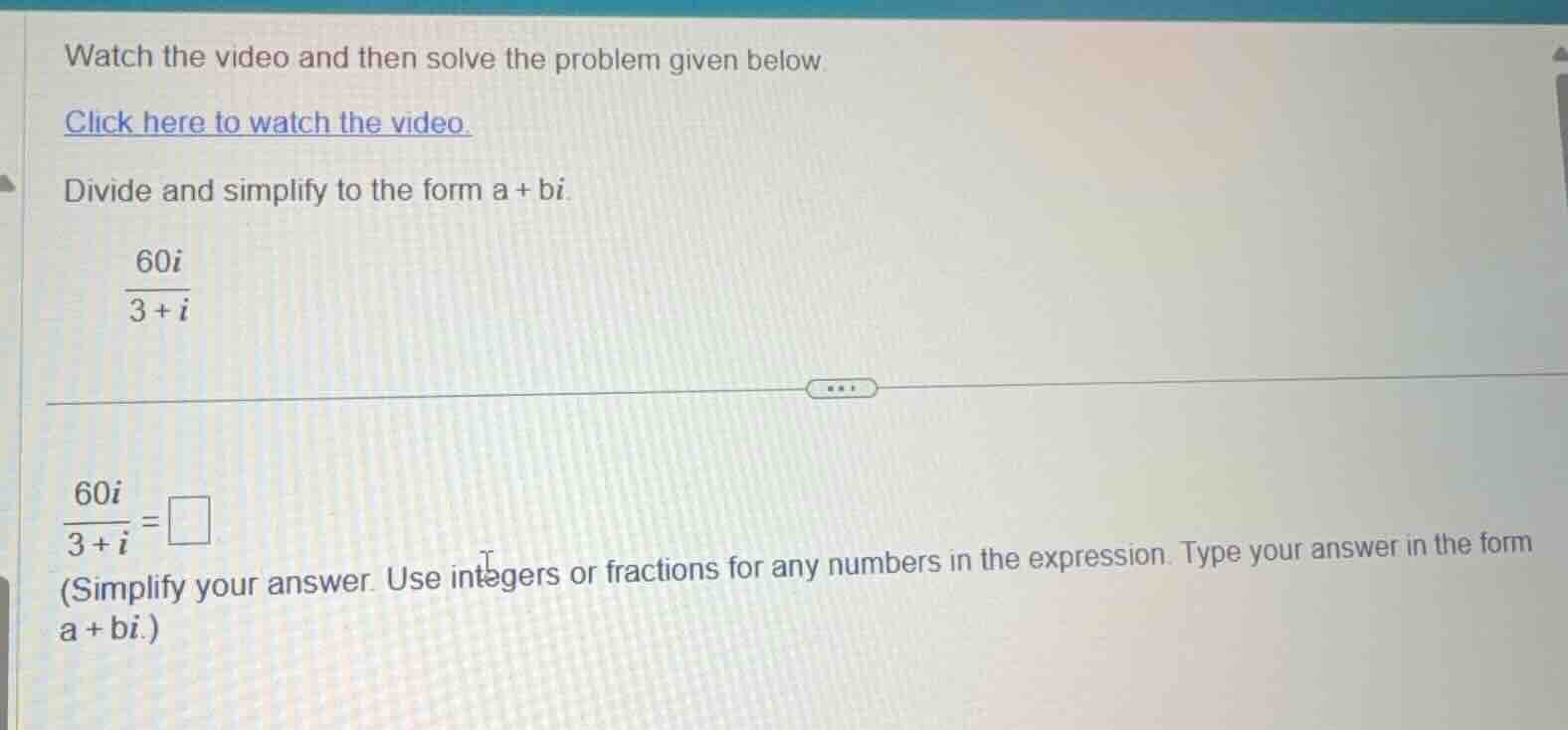 watch the video and then solve the problem given below click here to wa…
