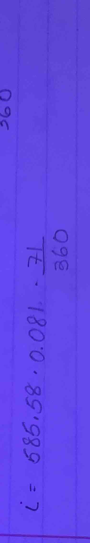 l = 585.081 · \\frac{71}{360}