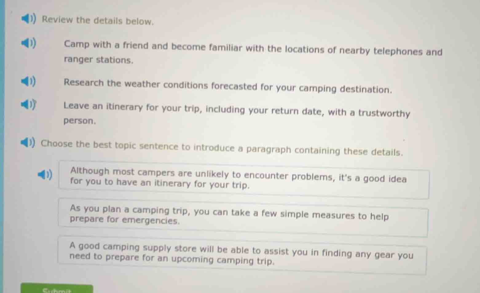 review the details below. camp with a friend and become familiar with t…