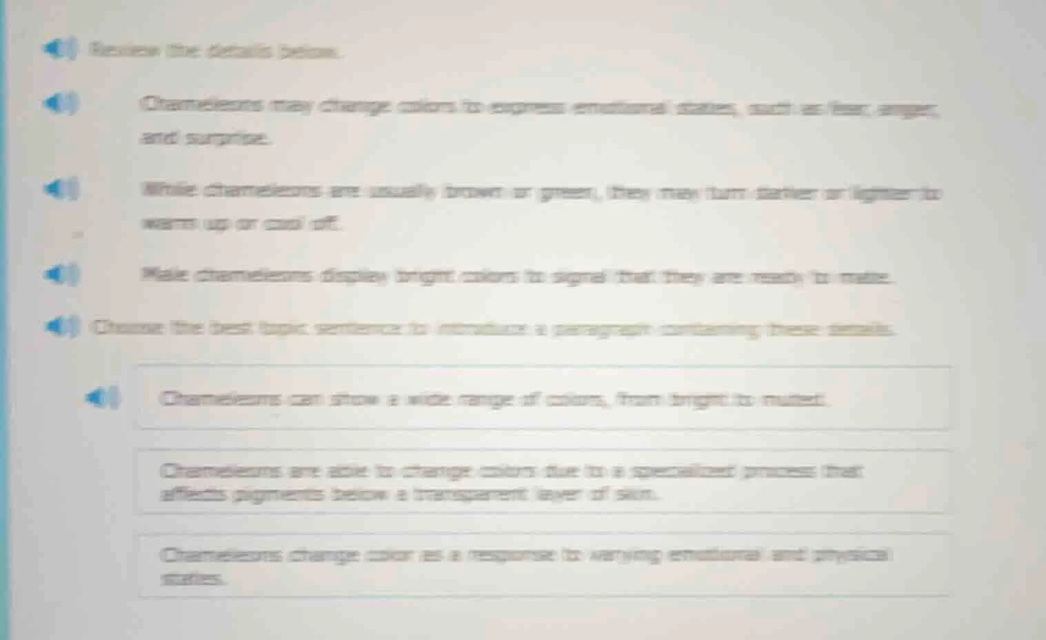 review the details below. chameleons may change colors to express emoti…