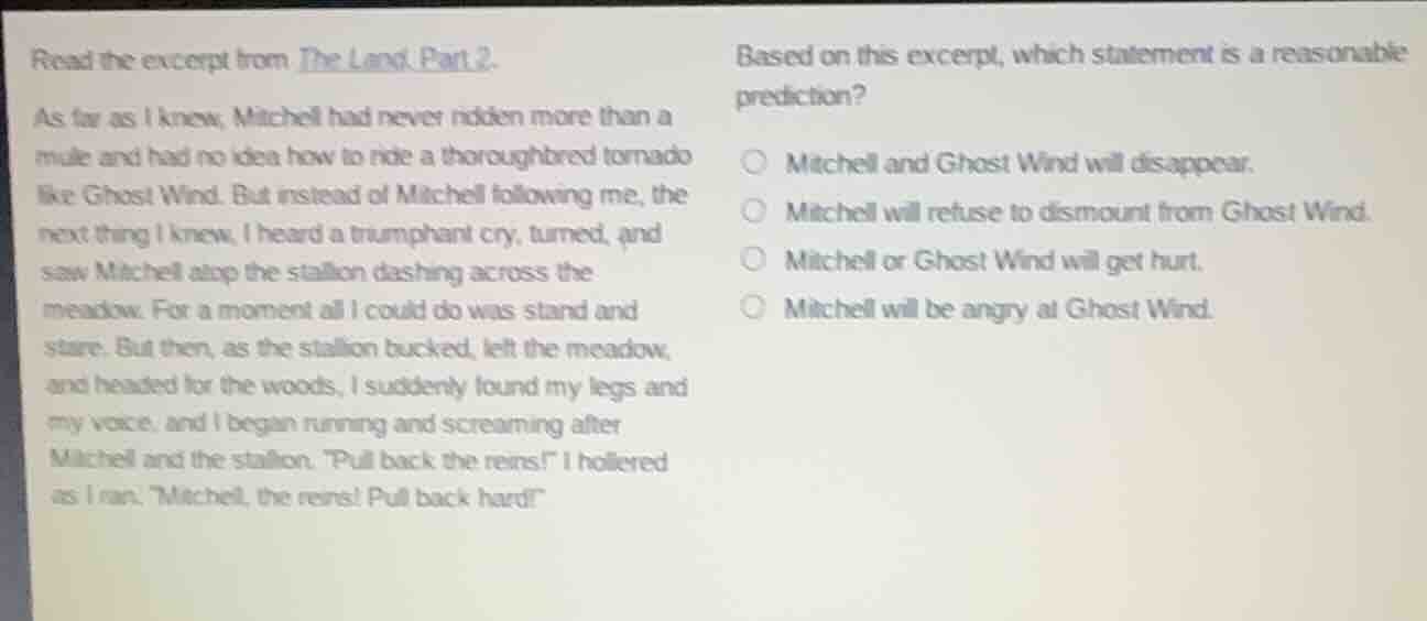 read the excerpt from the land (part 2). as far as i knew, mitchell had…