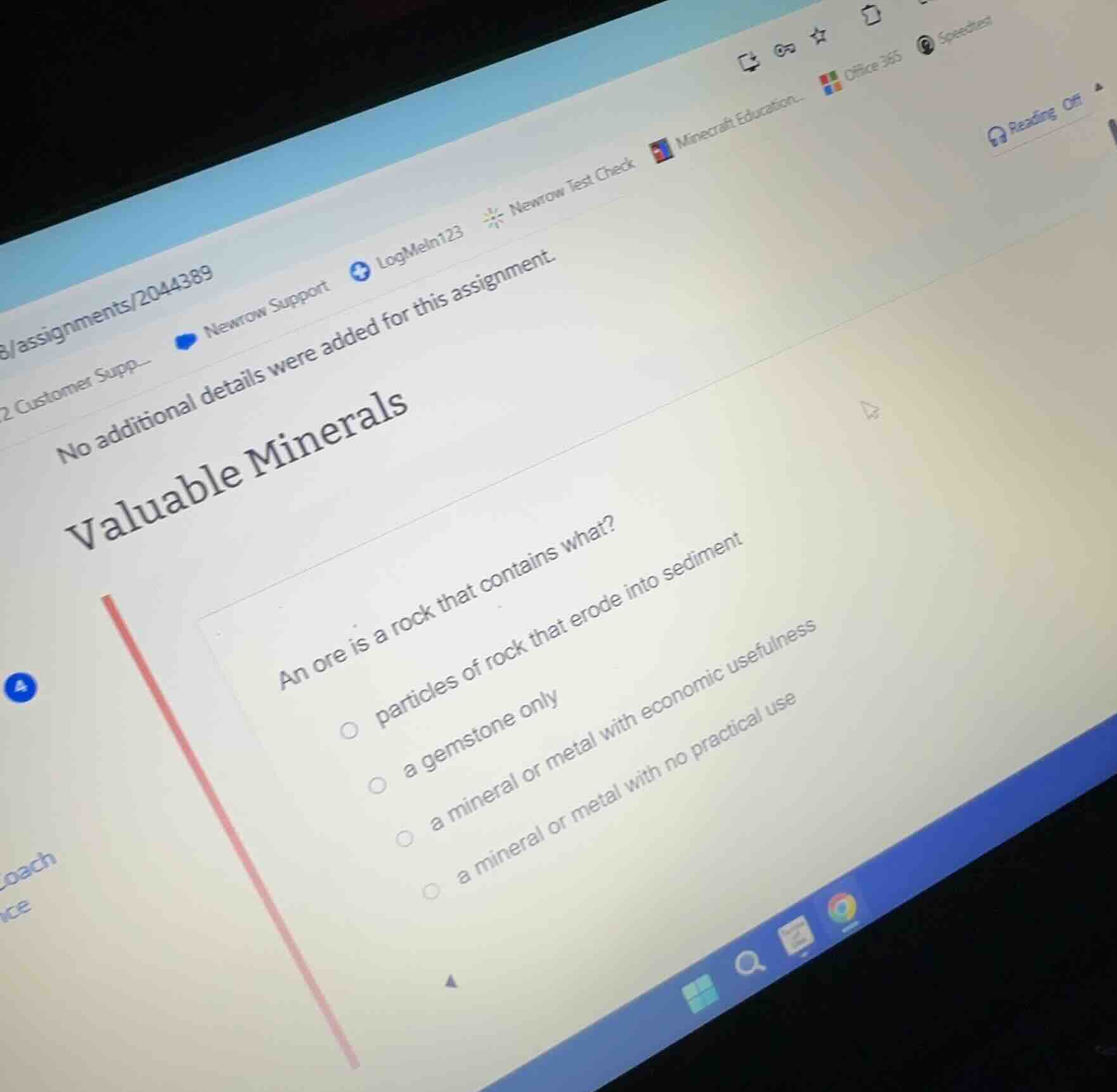 valuable minerals an ore is a rock that contains what? particles of roc…