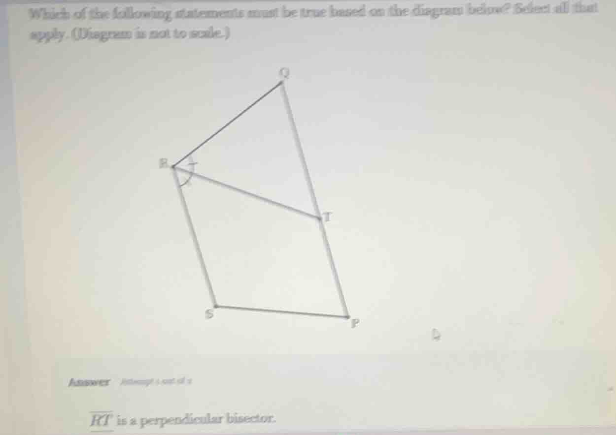 which of the following statements must be true based on the diagram bel…