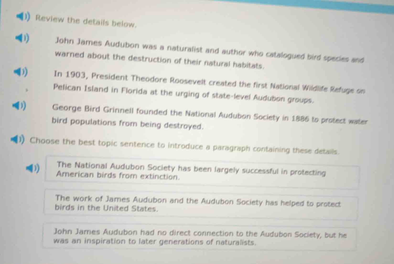 review the details below. john james audubon was a naturalist and autho…