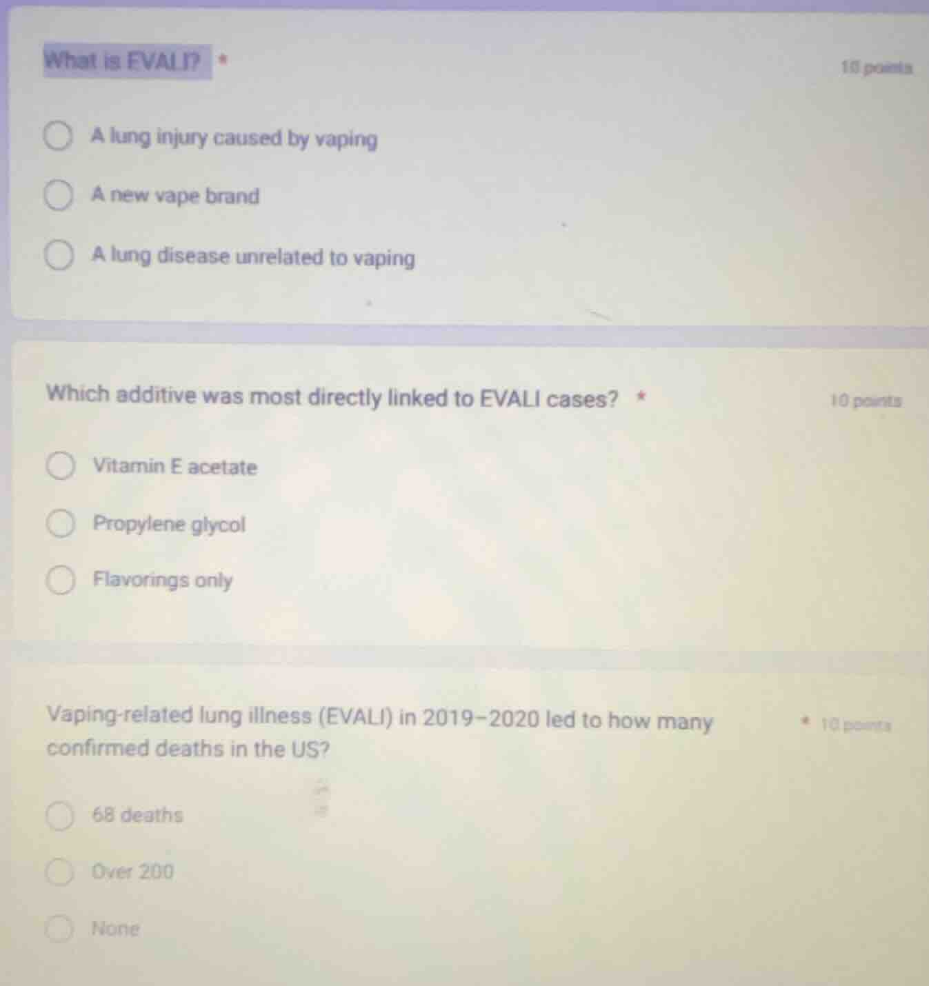 what is evali? * a lung injury caused by vaping a new vape brand a lung…