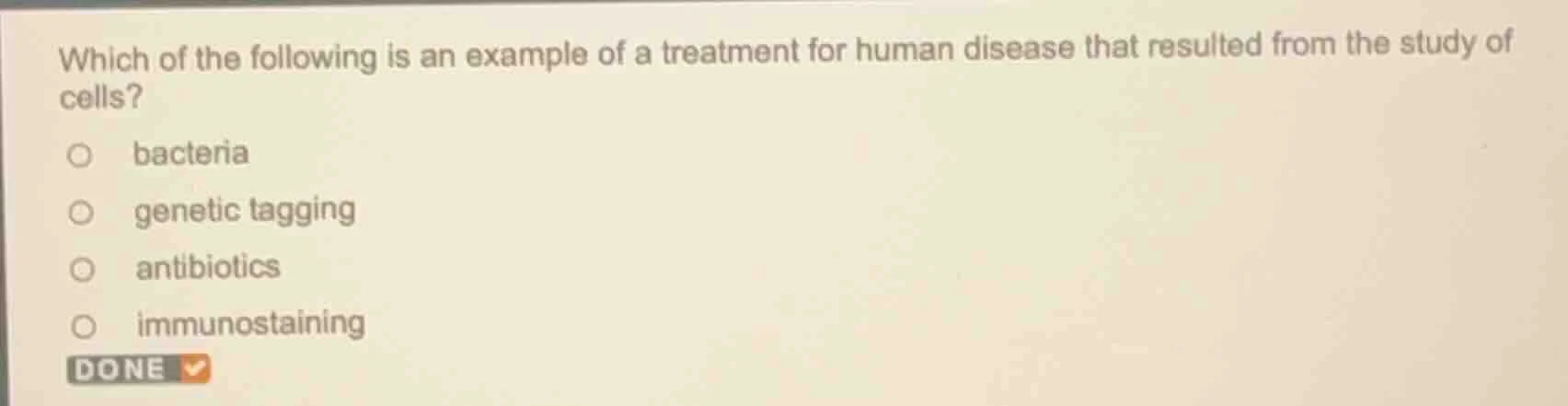 which of the following is an example of a treatment for human disease t…