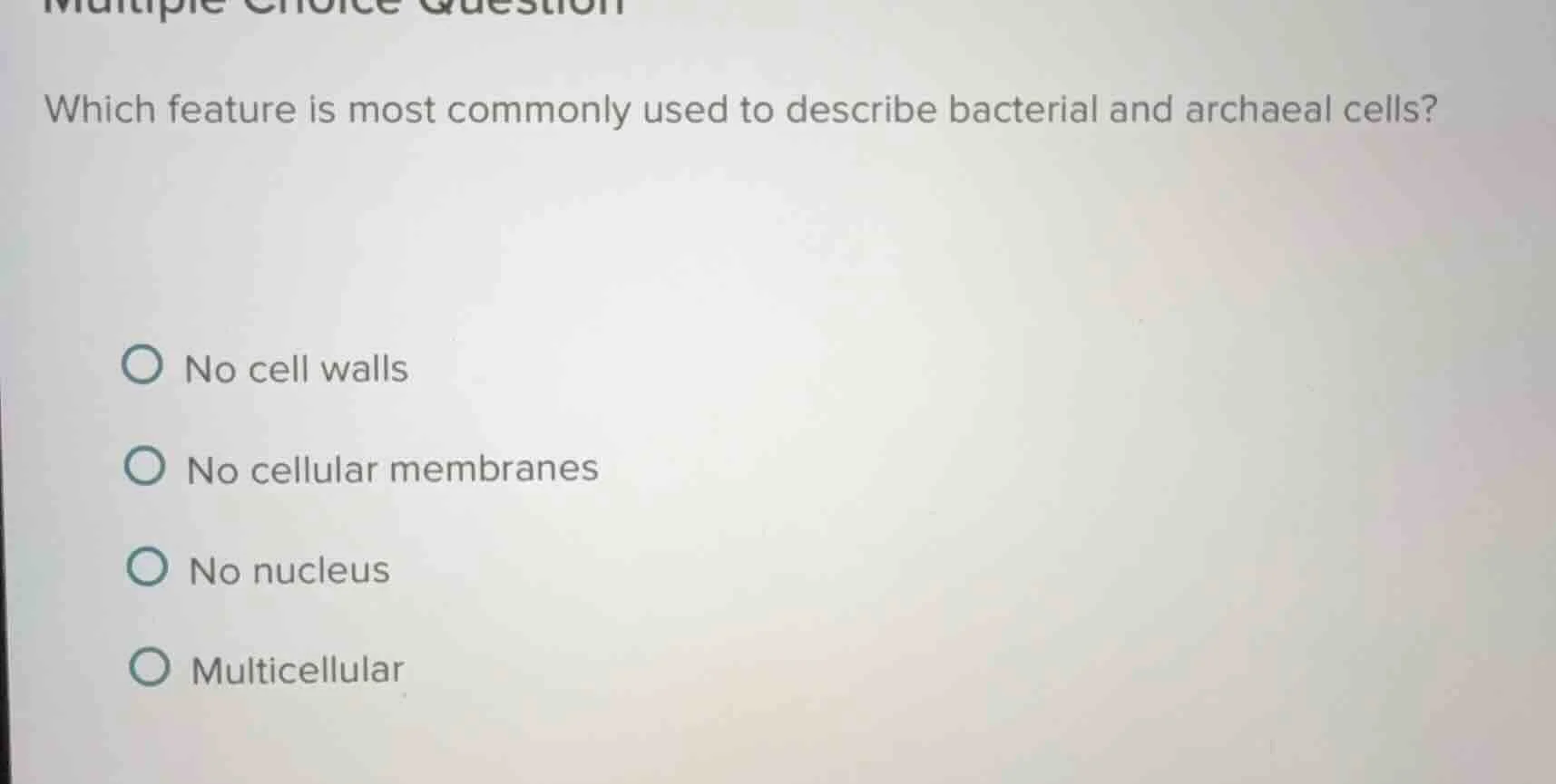 multiple choice question which feature is most commonly used to describ…