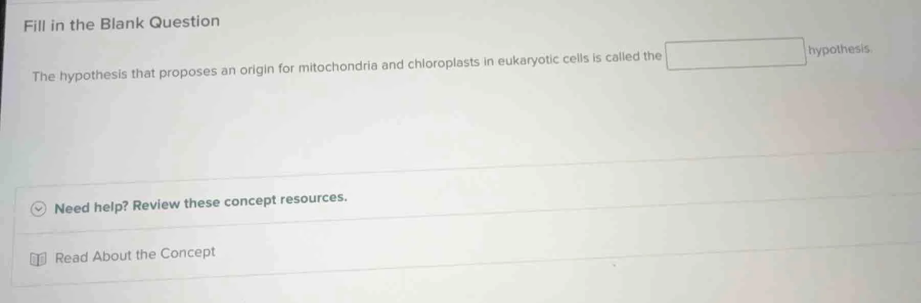 fill in the blank question the hypothesis that proposes an origin for m…