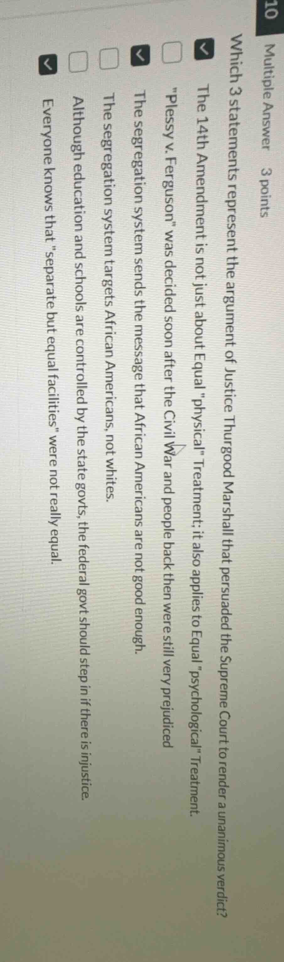 multiple answer 3 points which 3 statements represent the argument of j…