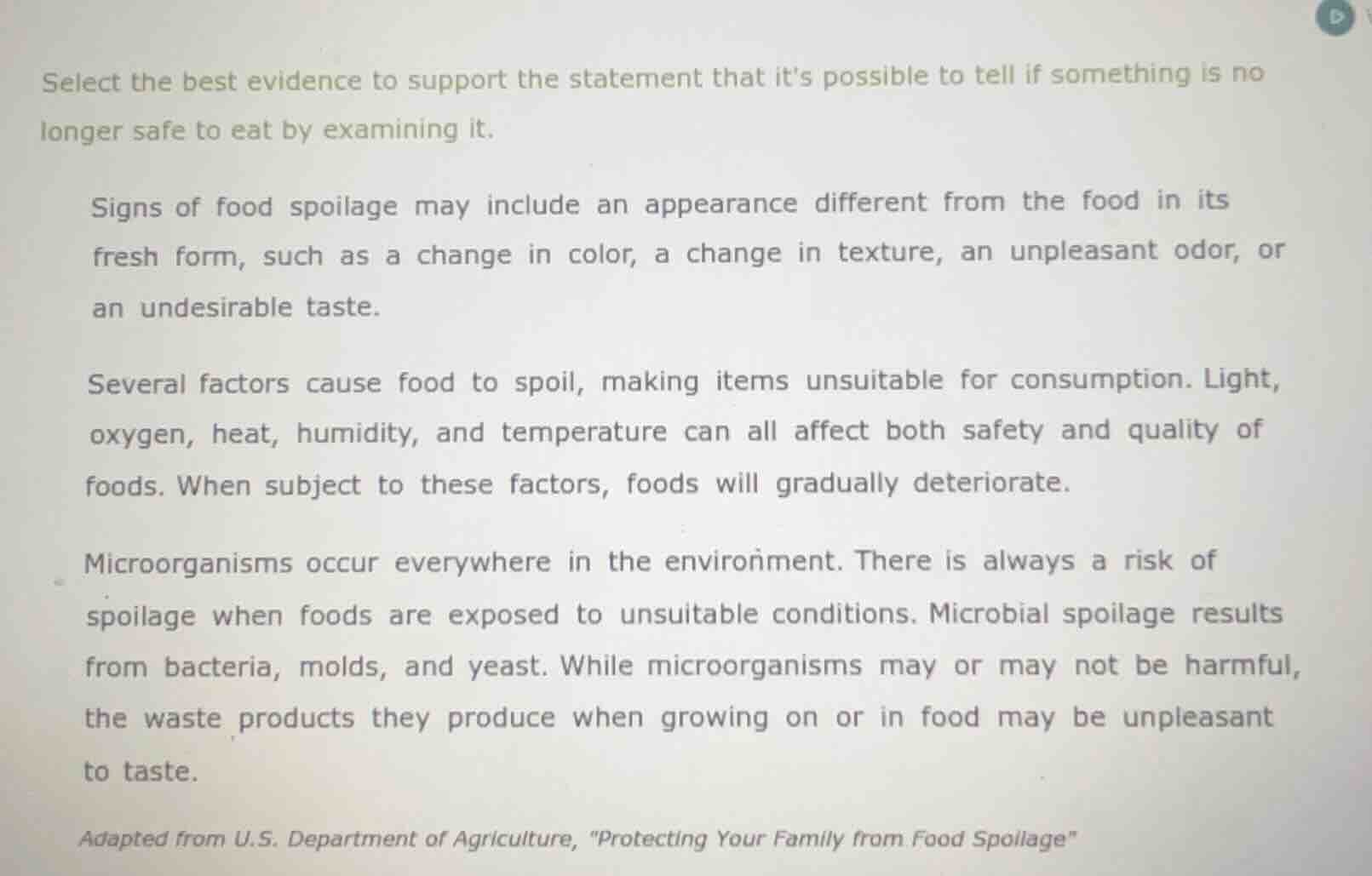 select the best evidence to support the statement that it’s possible to…