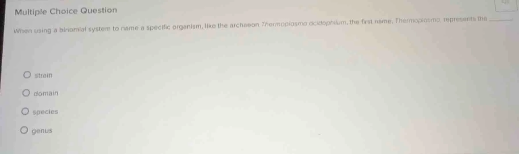 multiple choice question when using a binomial system to name a specifi…