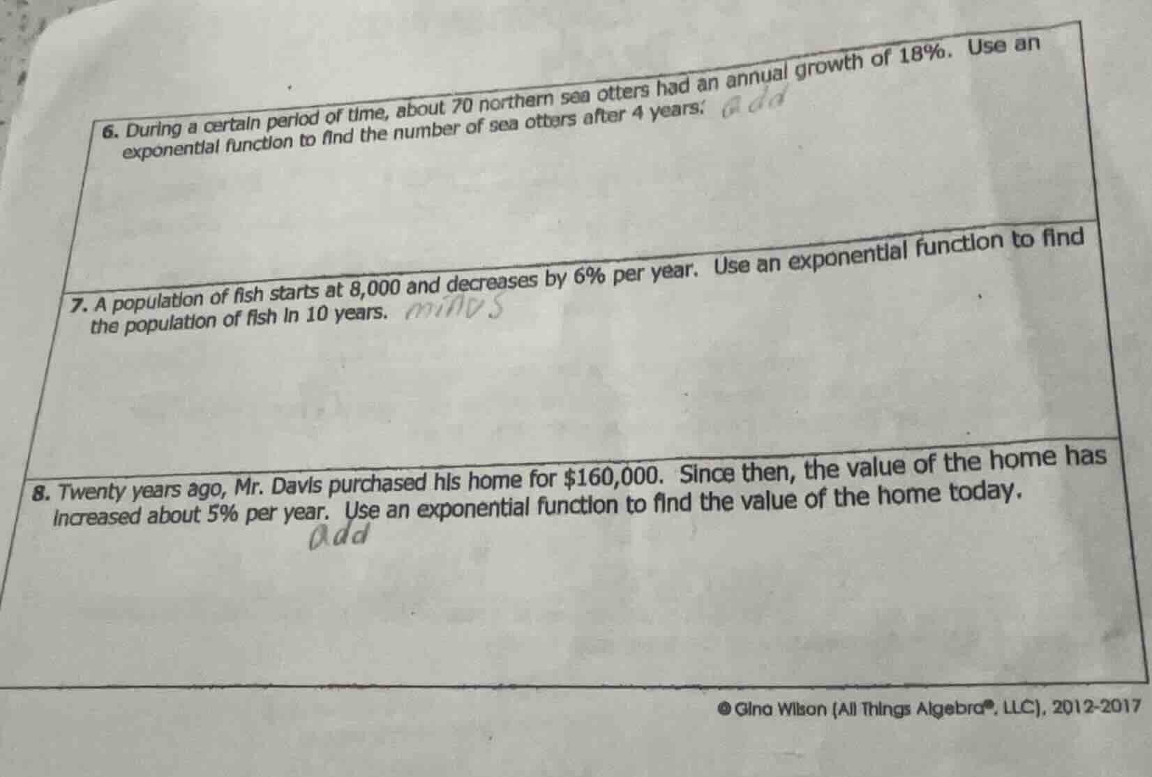 6. during a certain period of time, about 70 northern sea otters had an…