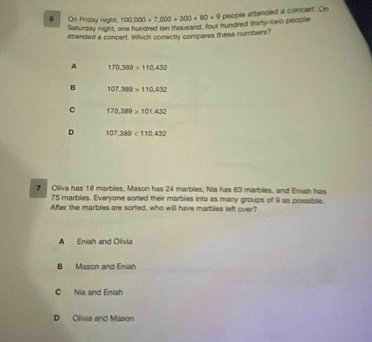 6 on friday night, 100,000 + 7,000 + 300 + 80 + 9 people attended a con…