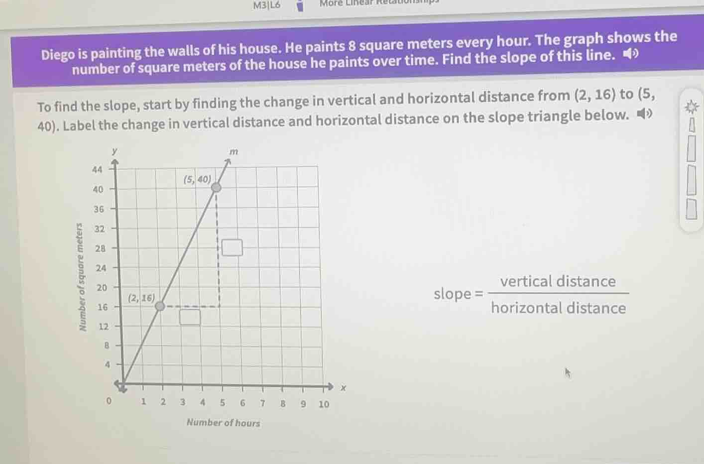 diego is painting the walls of his house. he paints 8 square meters eve…