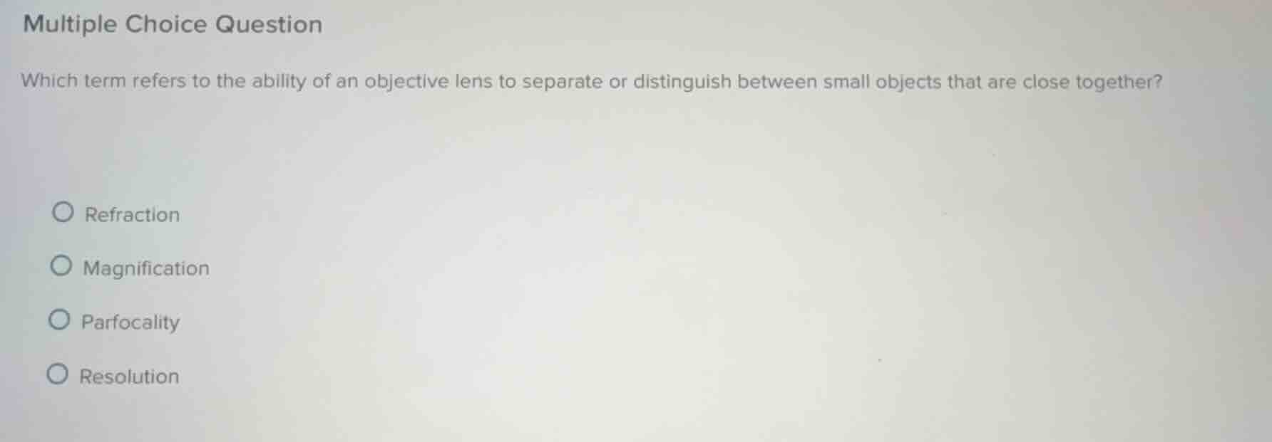 multiple choice question which term refers to the ability of an objecti…