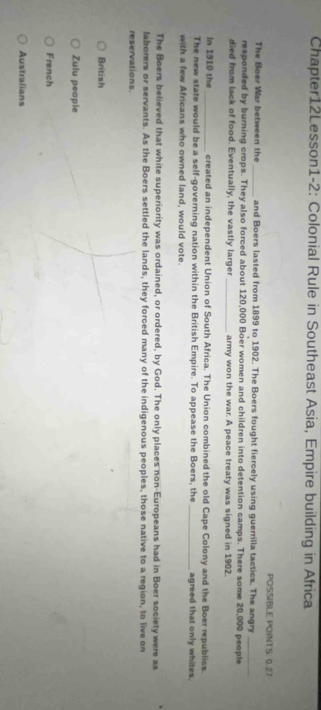 chapter12lesson1-2: colonial rule in southeast asia, empire building in…