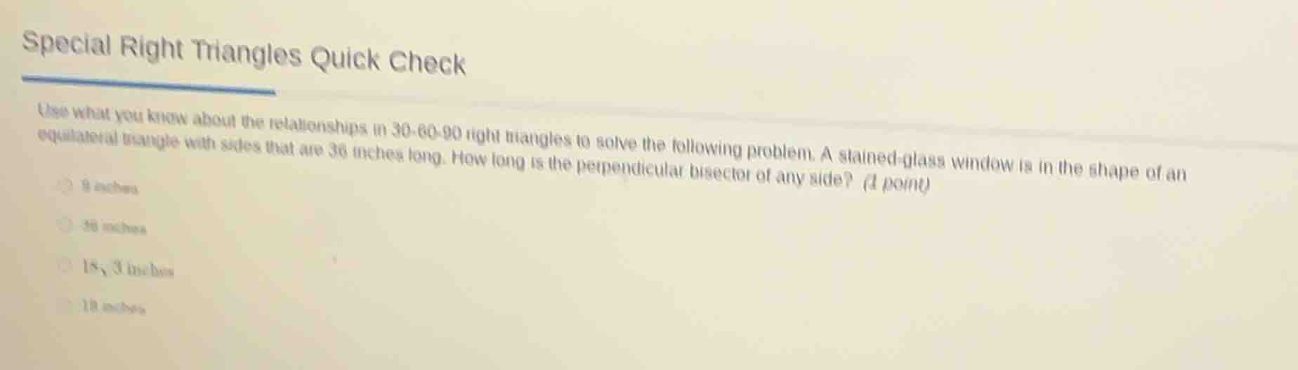 special right triangles quick check use what you know about the relatio…