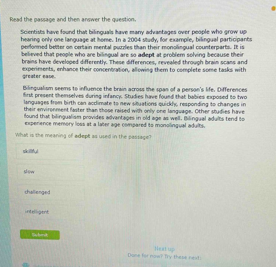 read the passage and then answer the question. scientists have found th…