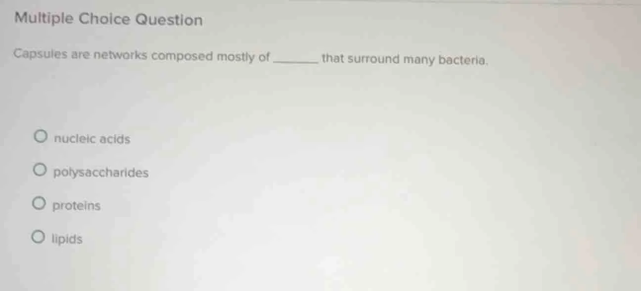 multiple choice question capsules are networks composed mostly of _____…
