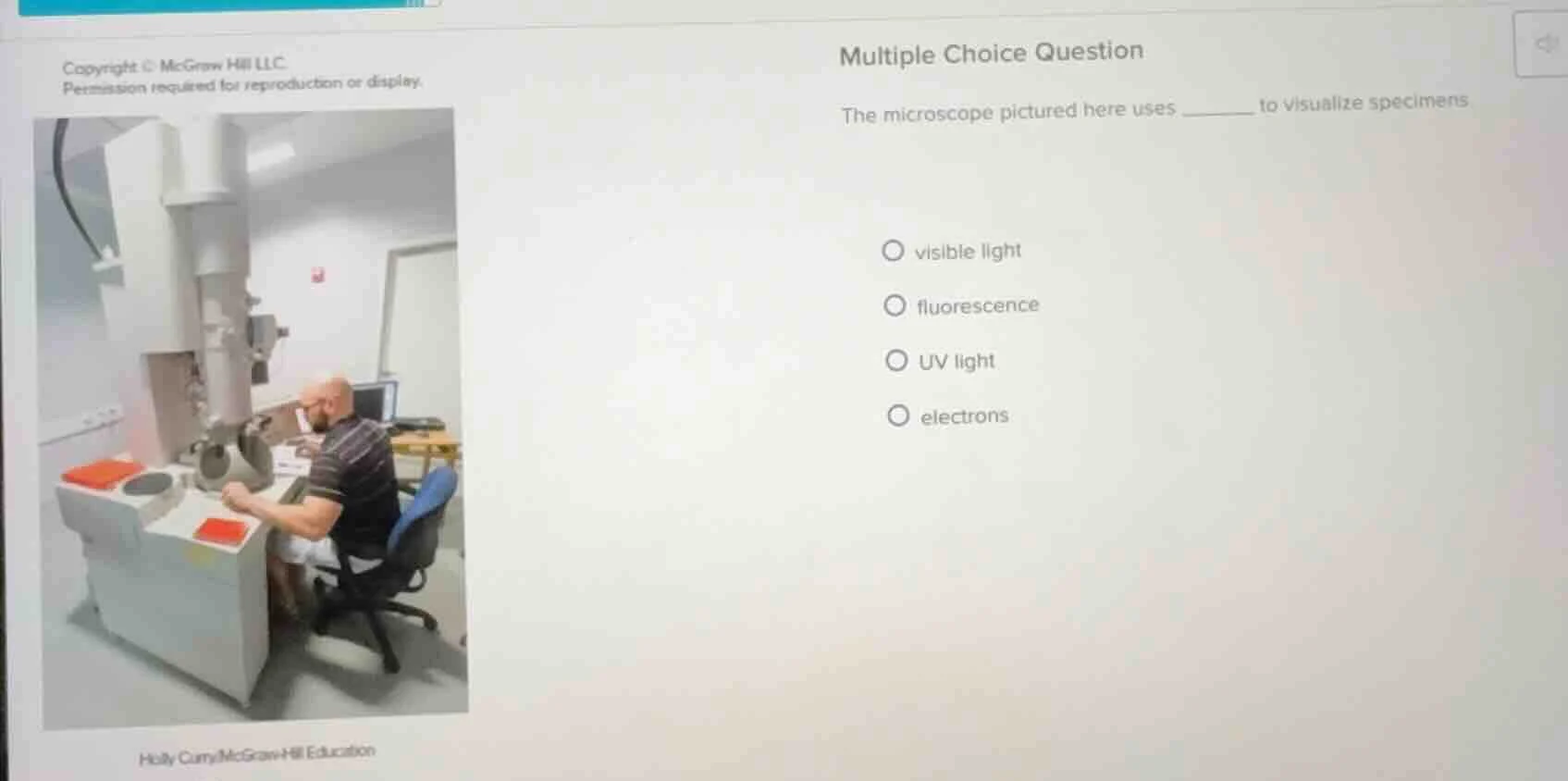 multiple choice question the microscope pictured here uses ______ to vi…