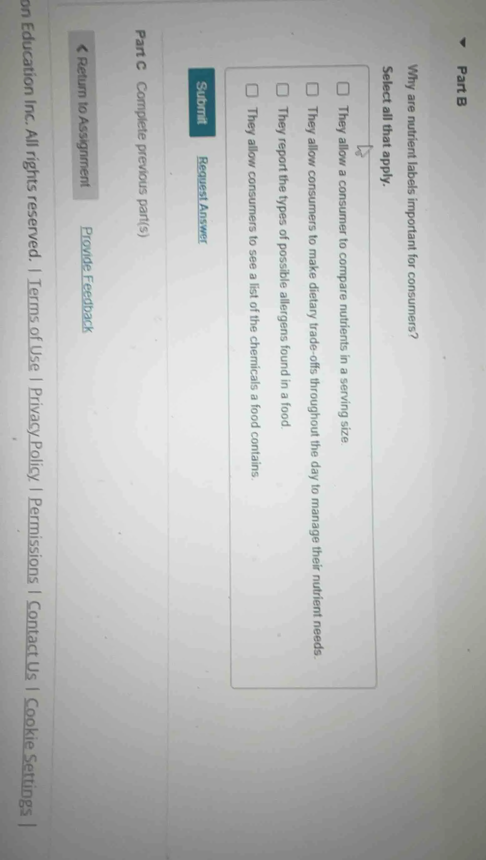 why are nutrient labels important for consumers? select all that apply.…