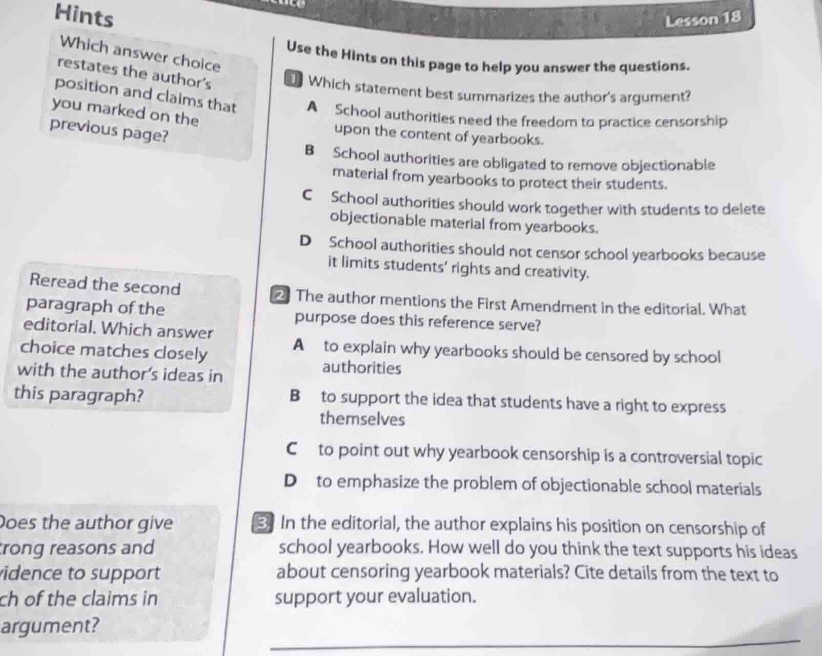 use the hints on this page to help you answer the questions. 1 which st…