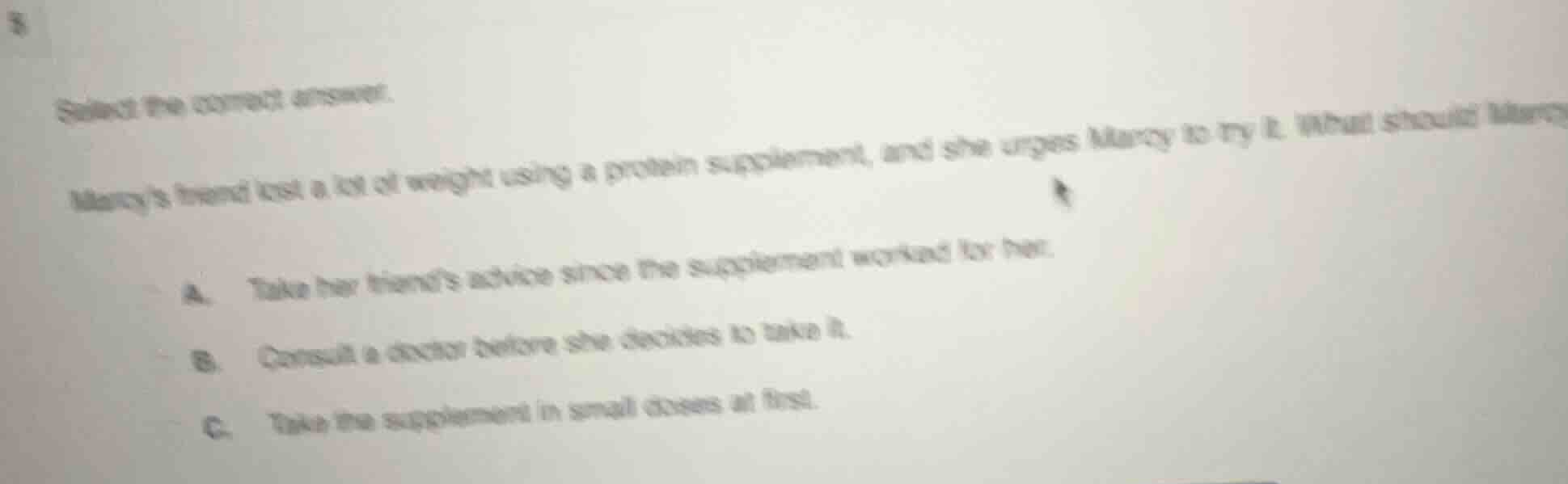 select the correct answer. marcys friend lost a lot of weight using a p…