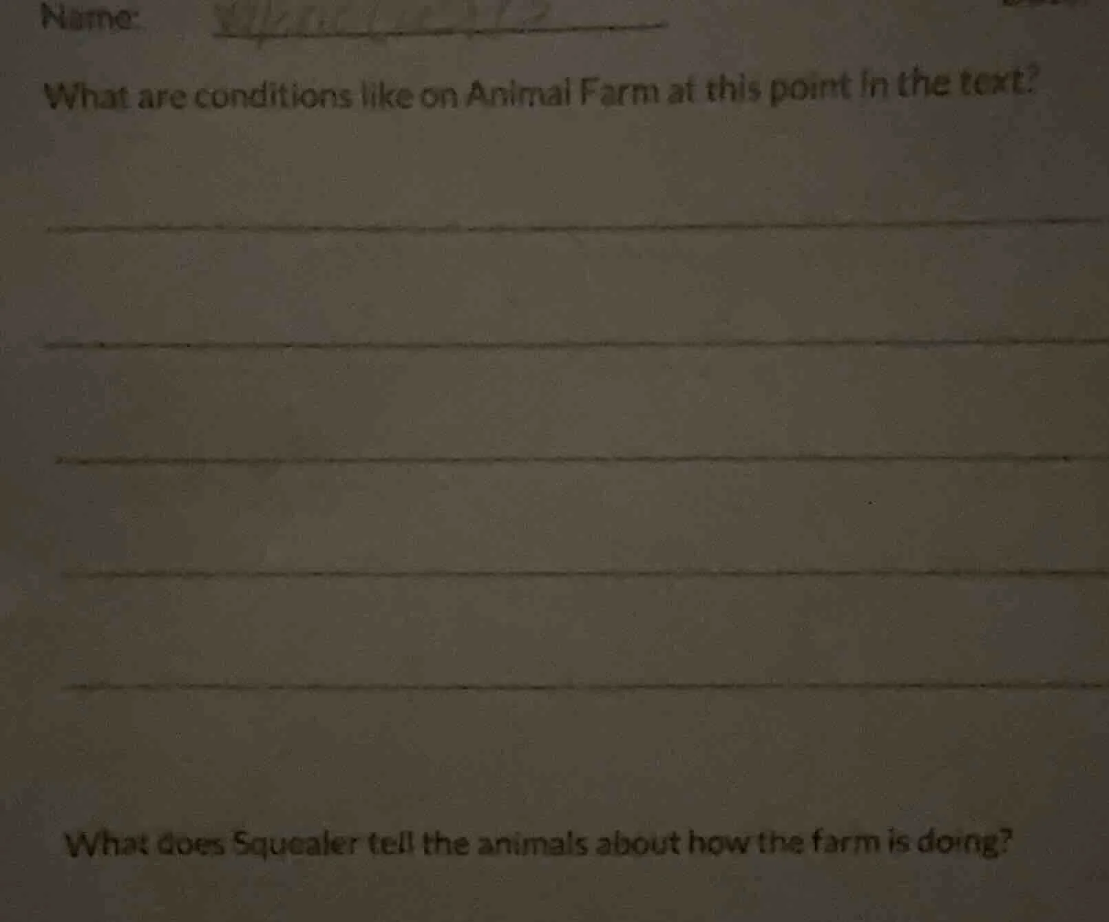 name: what are conditions like on animal farm at this point in the text…