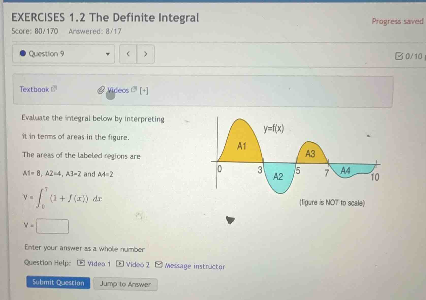 exercises 1.2 the definite integral score: 80/170 answered: 8/17 questi…