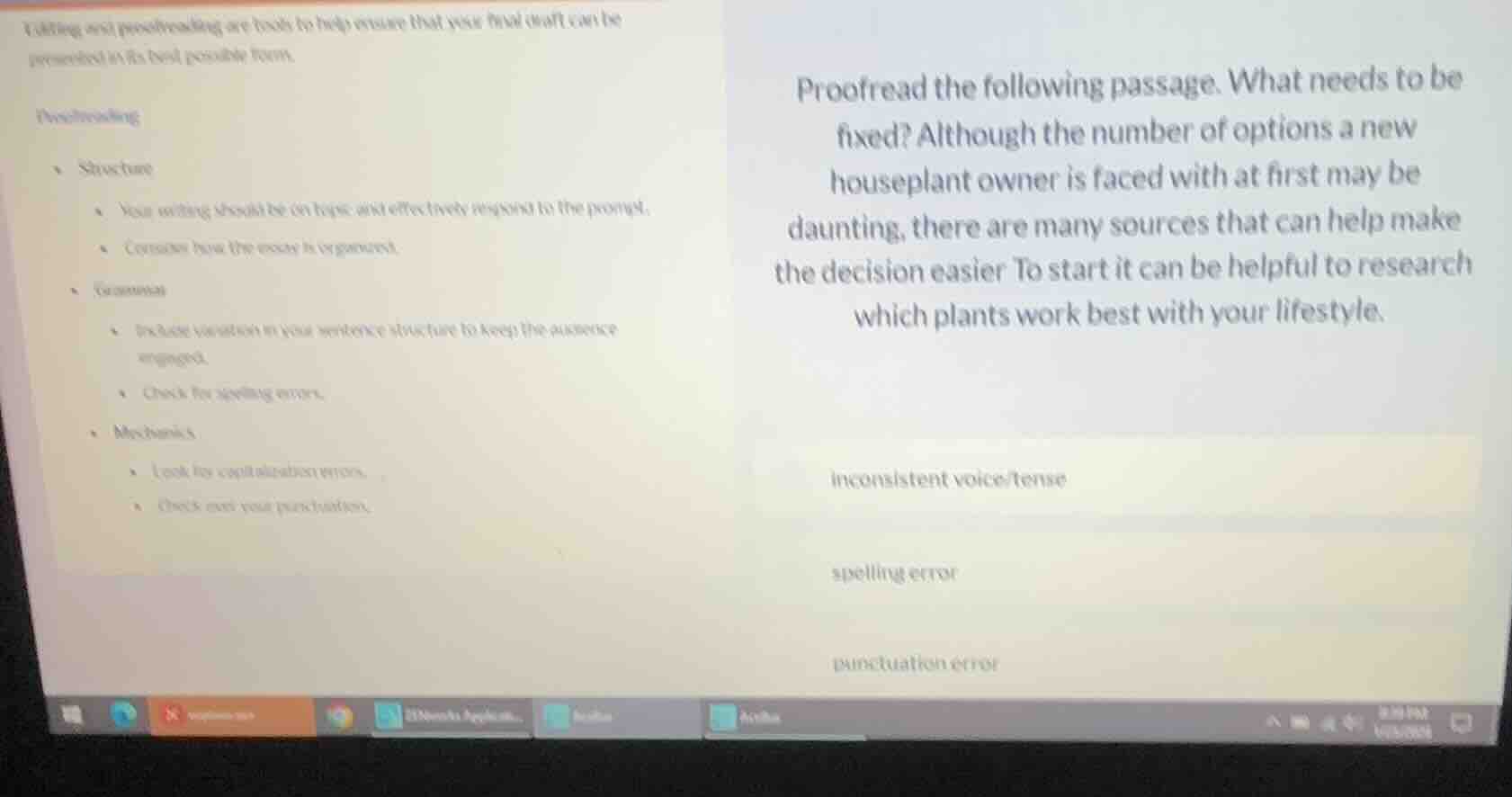 editing and proofreading are tools to help ensure that your final draft…