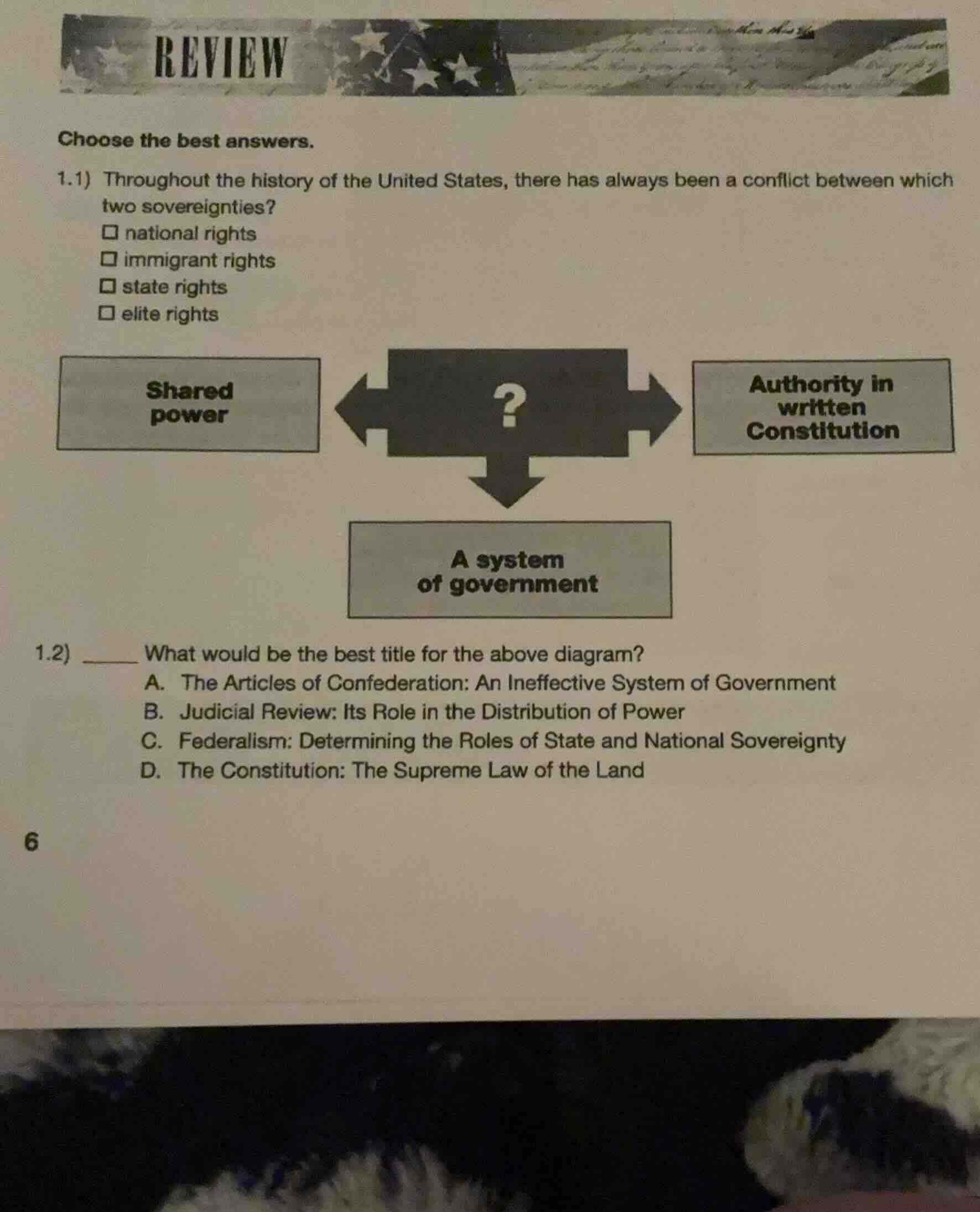 review choose the best answers. 1.1) throughout the history of the unit…