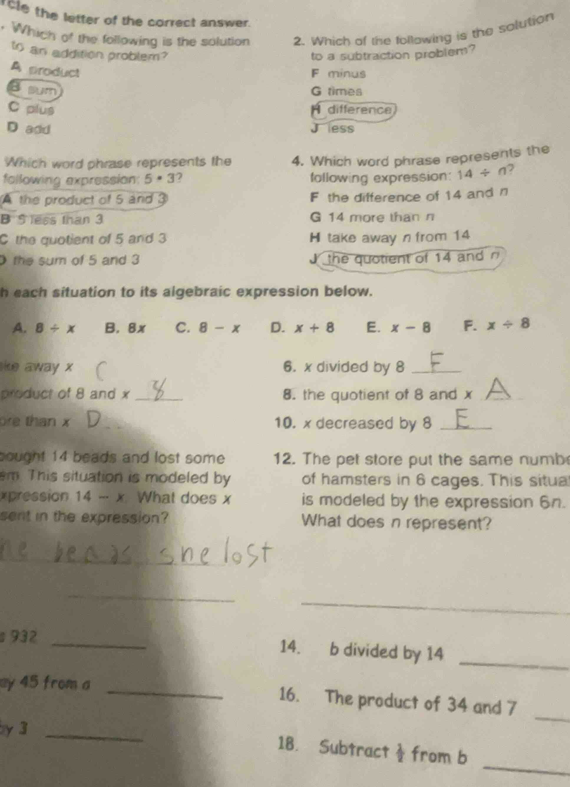 ircle the letter of the correct answer. 1. which of the following is th…