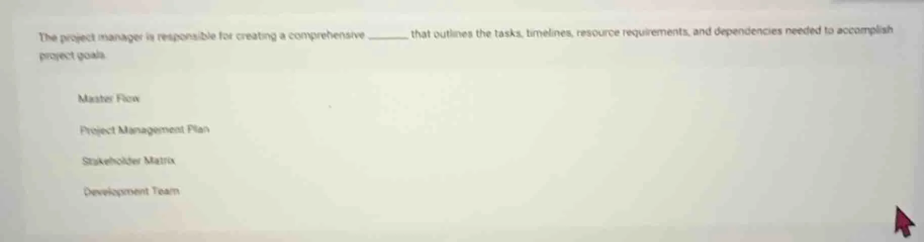 the project manager is responsible for creating a comprehensive ______ …
