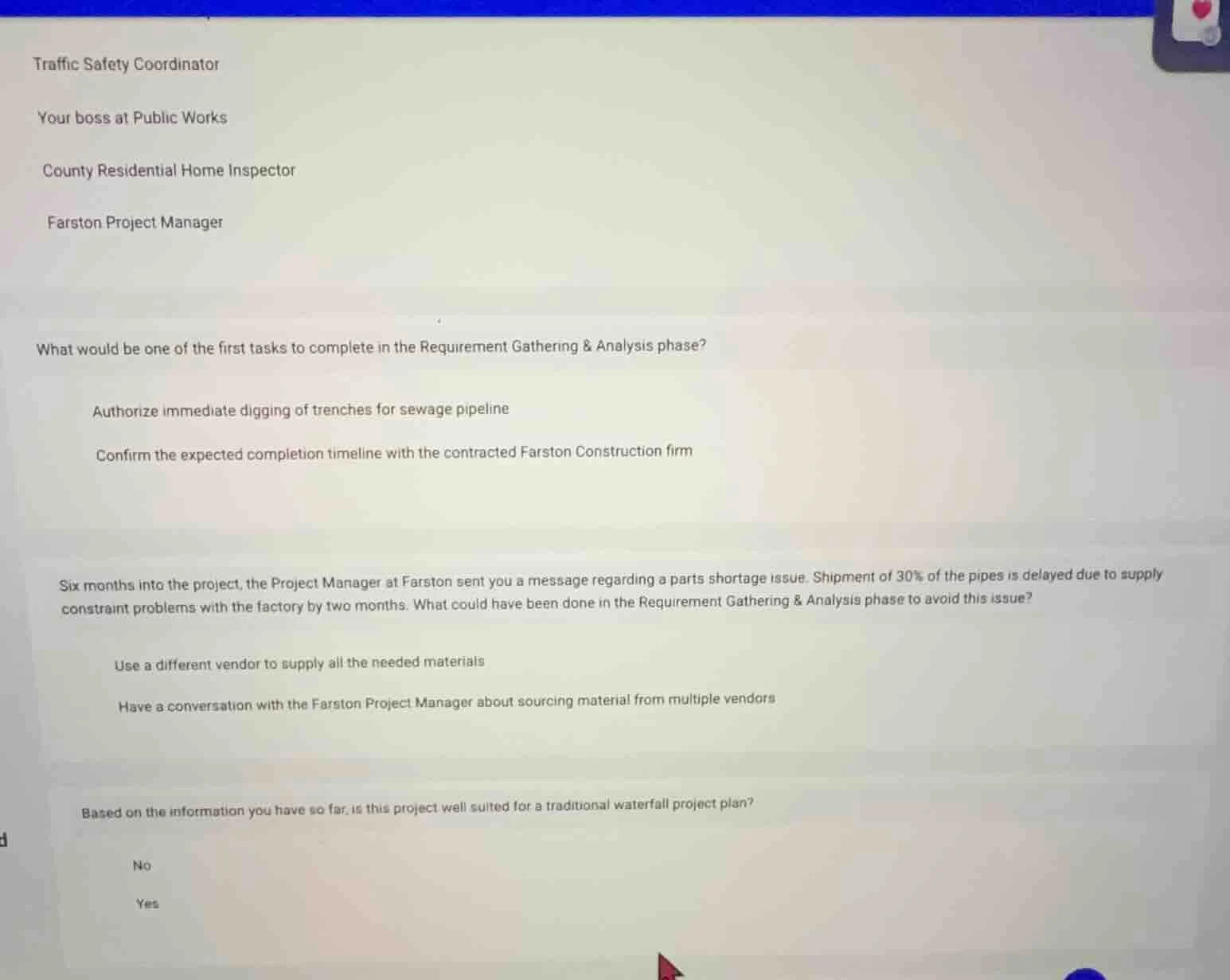 traffic safety coordinator your boss at public works county residential…