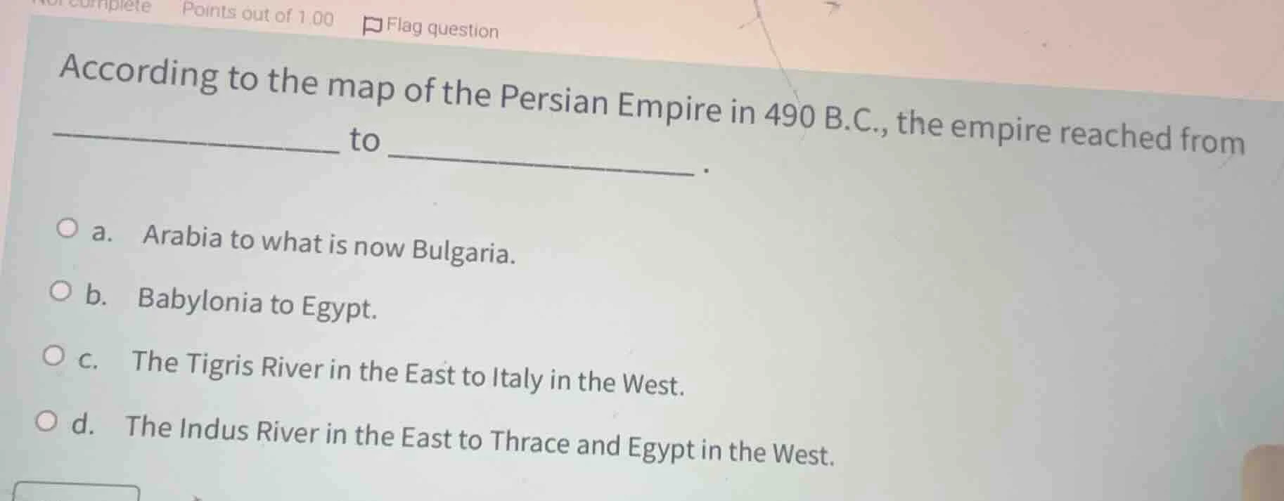 according to the map of the persian empire in 490 b.c., the empire reac…