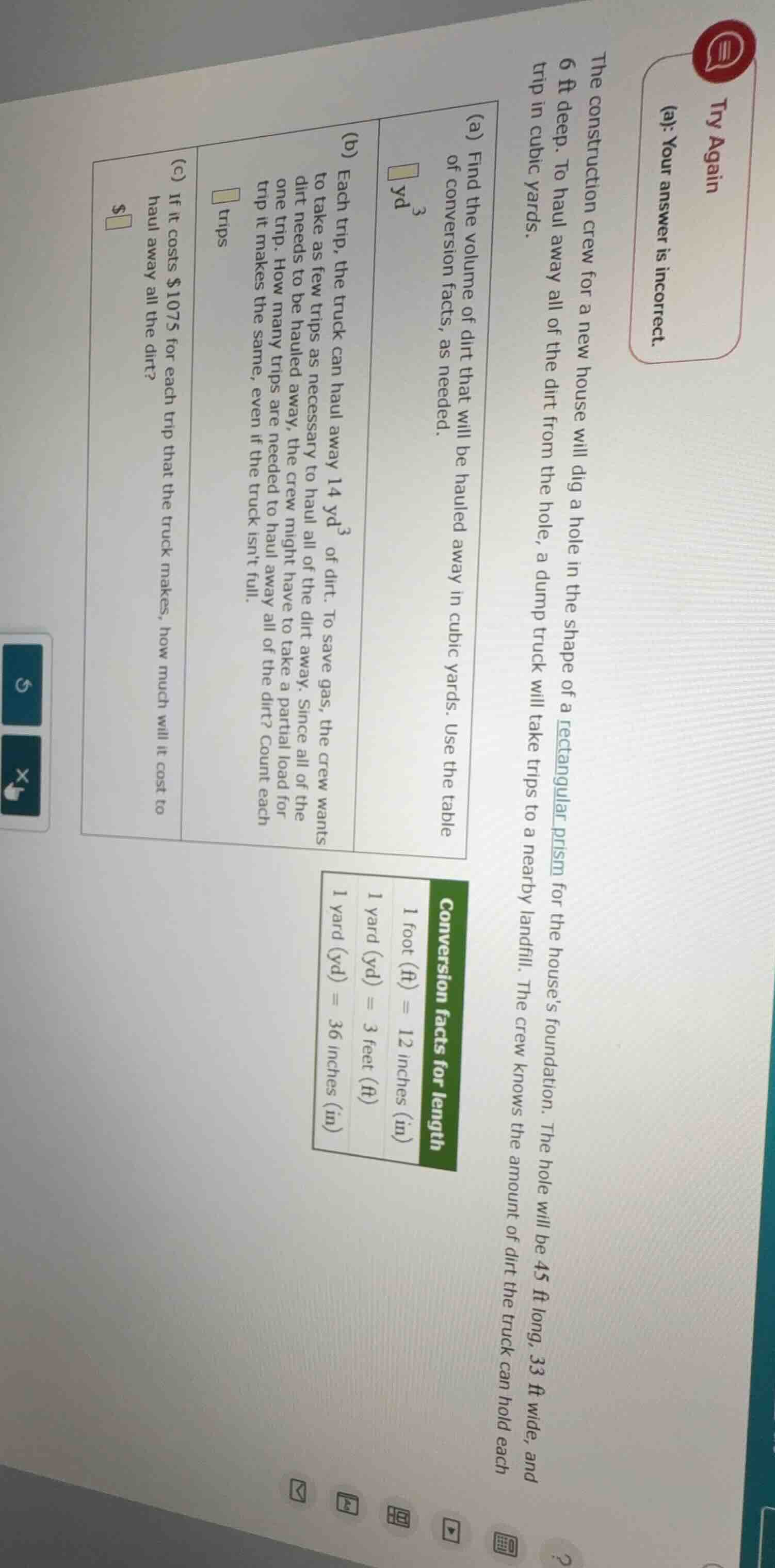 the construction crew for a new house will dig a hole in the shape of a…