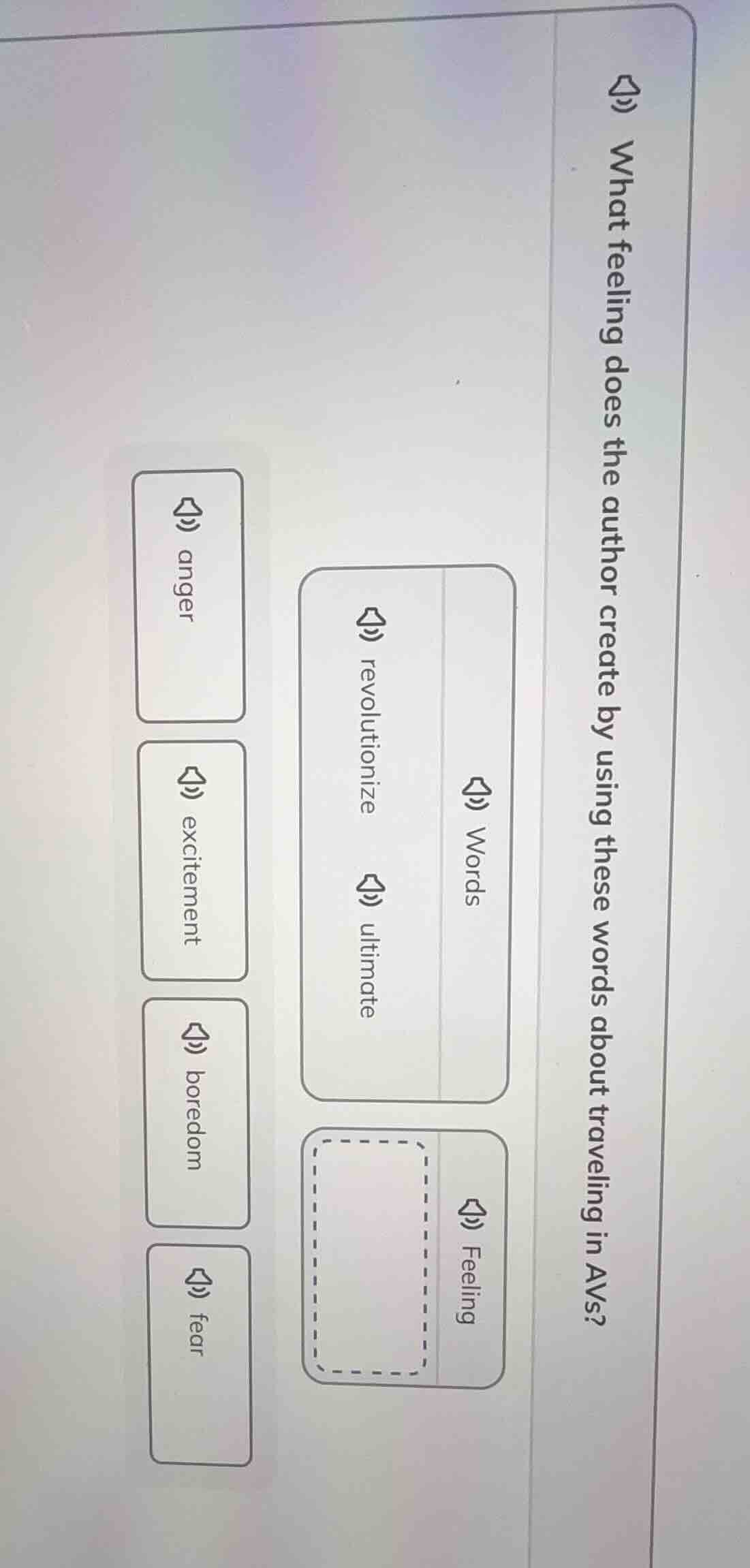 what feeling does the author create by using these words about travelin…