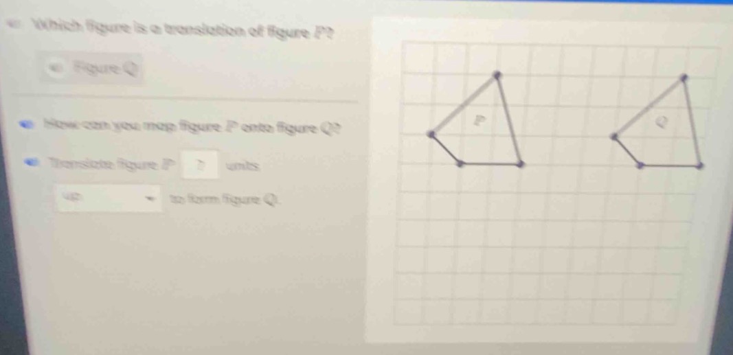 a) which figure is a translation of figure p? (a) figure q how can you …