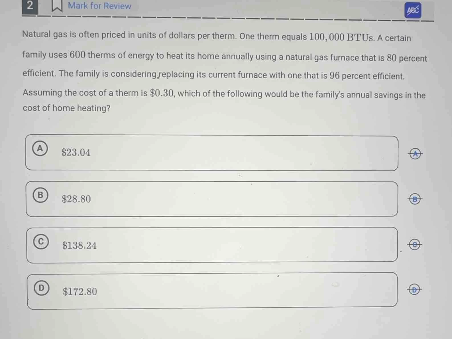 natural gas is often priced in units of dollars per therm. one therm eq…