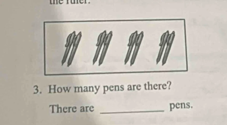 3. how many pens are there? there are ______ pens.