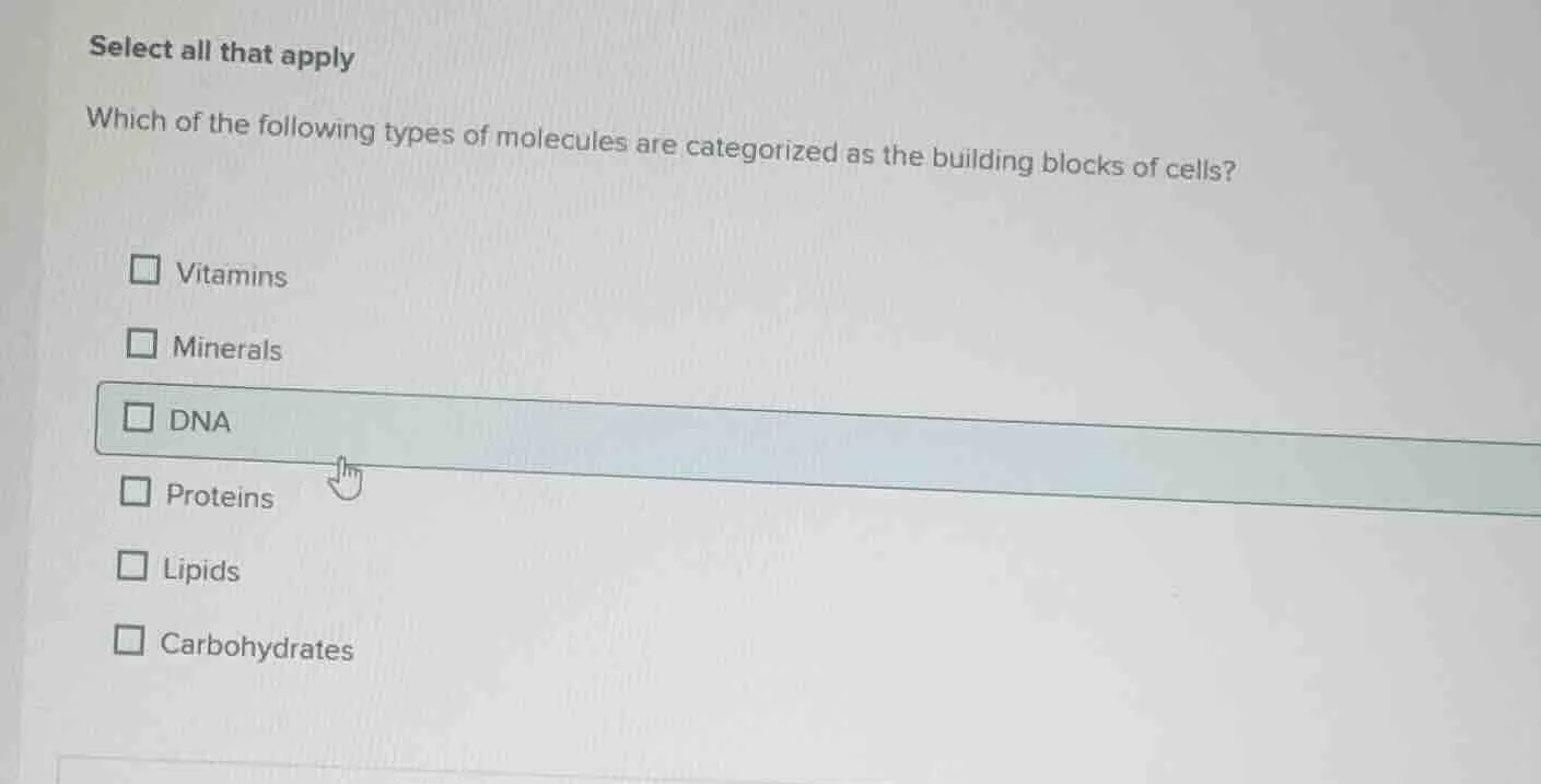 select all that apply which of the following types of molecules are cat…