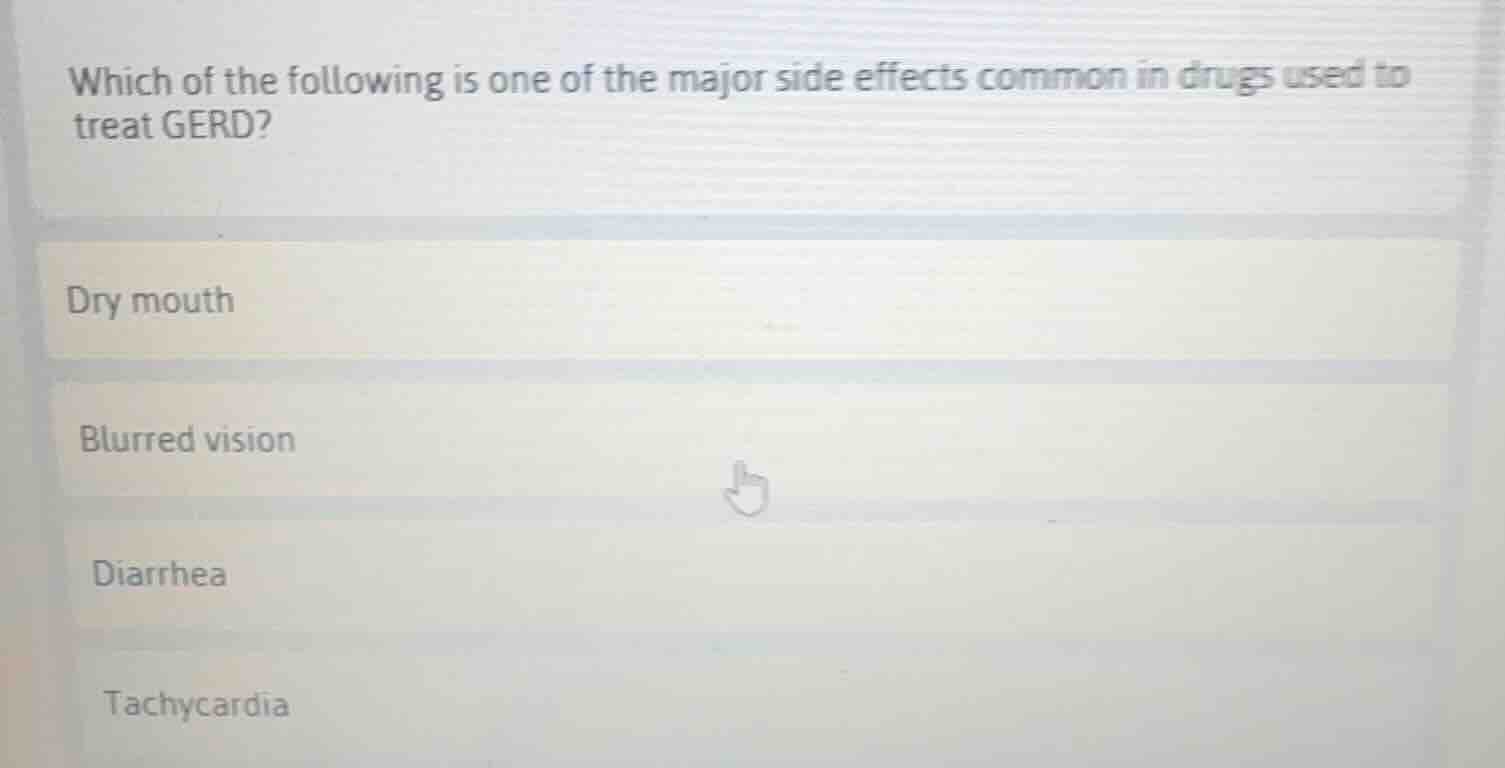 which of the following is one of the major side effects common in drugs…