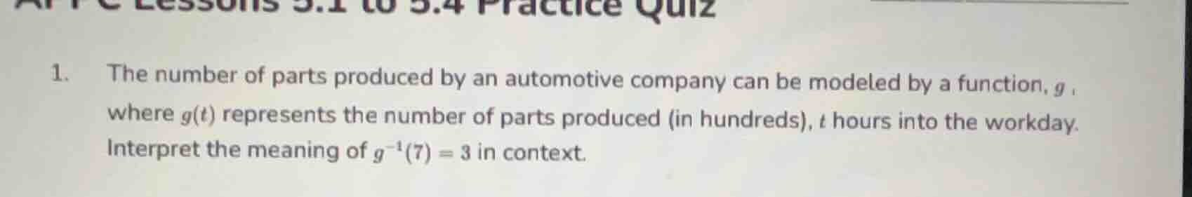 1. the number of parts produced by an automotive company can be modeled…