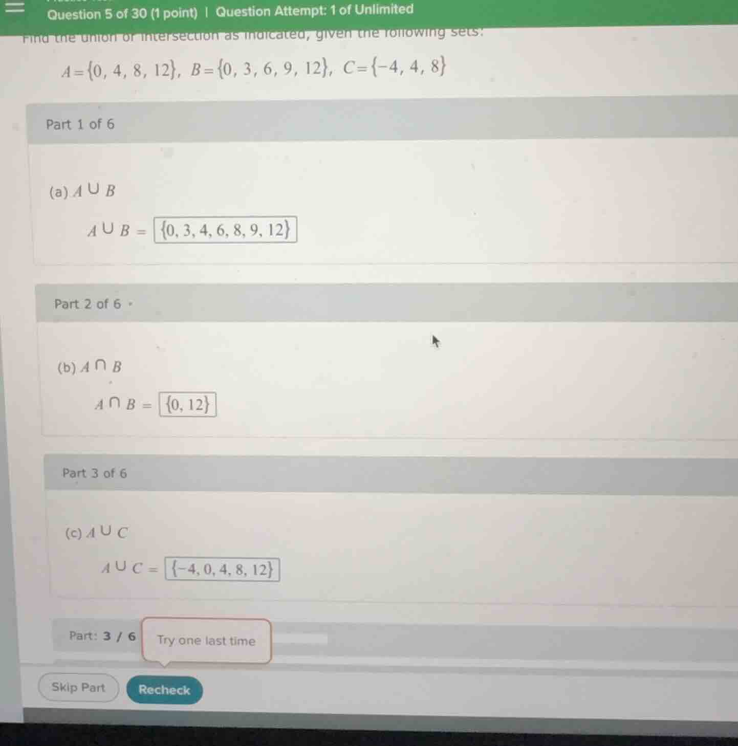 question 5 of 30 (1 point) | question attempt: 1 of unlimited find the …