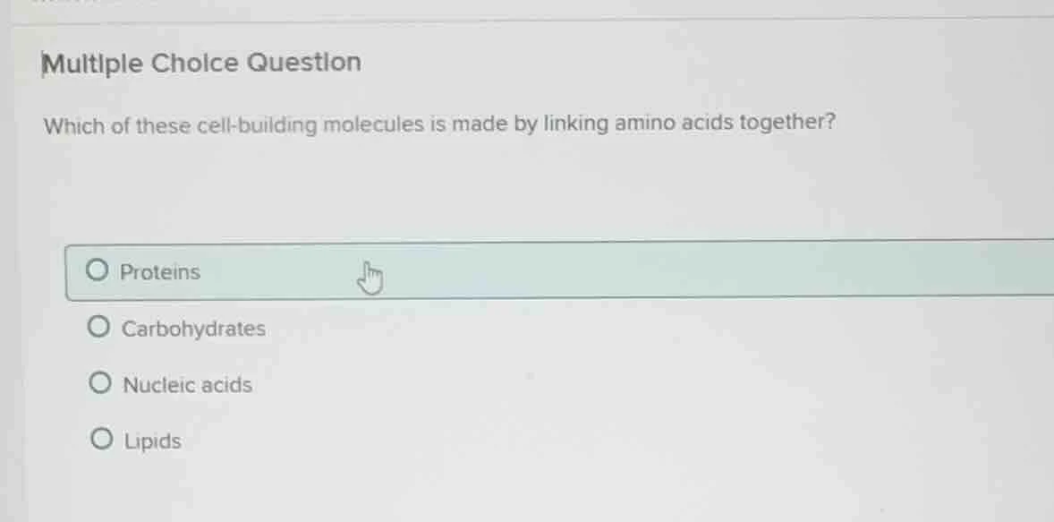multiple choice question which of these cell - building molecules is ma…