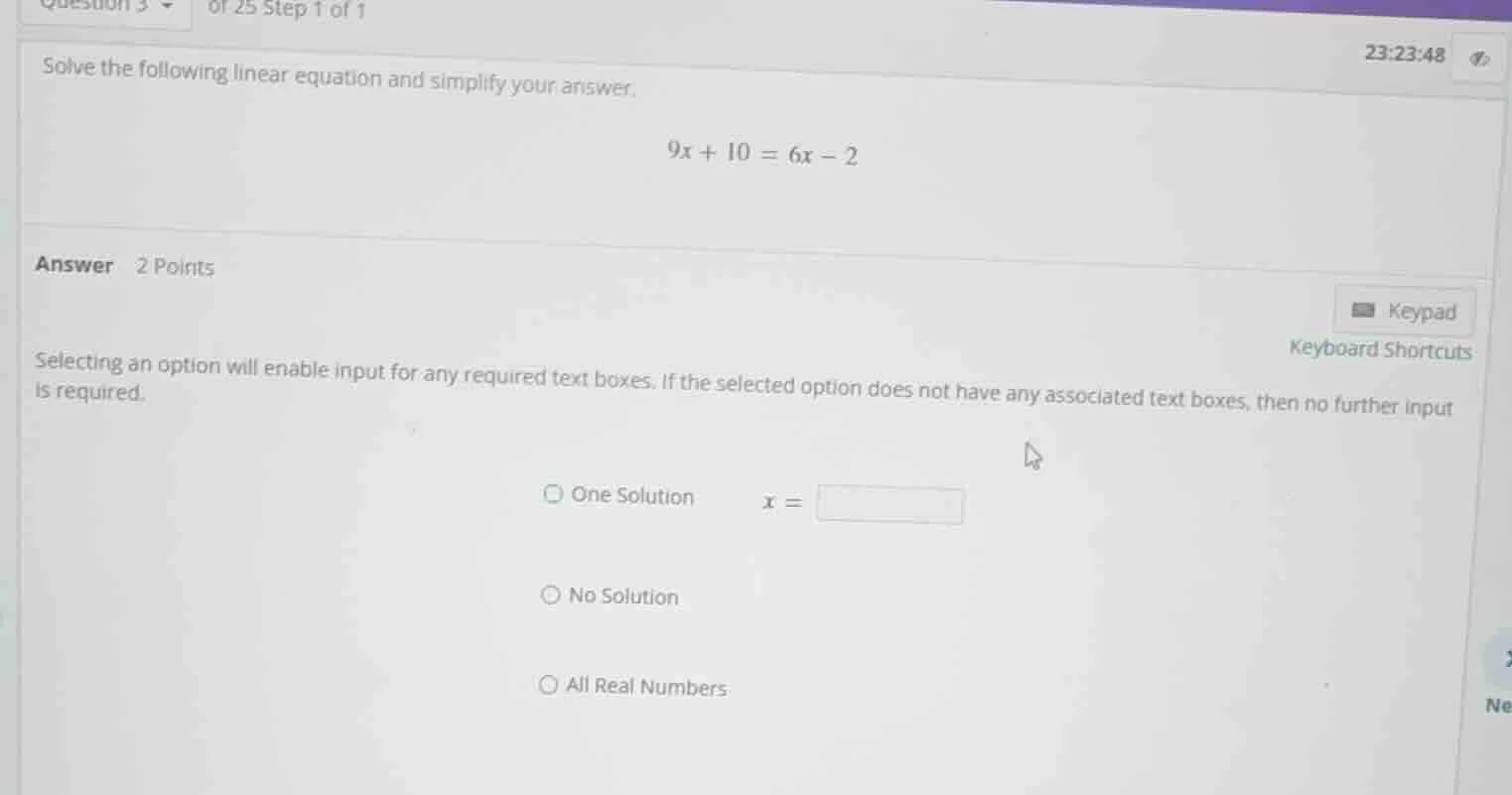 solve the following linear equation and simplify your answer. \\(9x + 1…