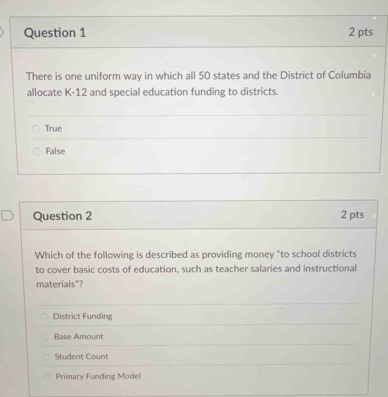 question 1 there is one uniform way in which all 50 states and the dist…