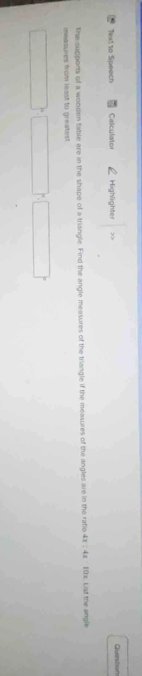 the supports of a wooden table are in the shape of a triangle. find the…