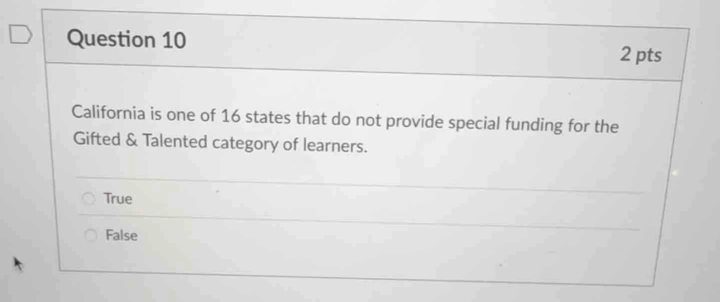 question 10 2 pts california is one of 16 states that do not provide sp…
